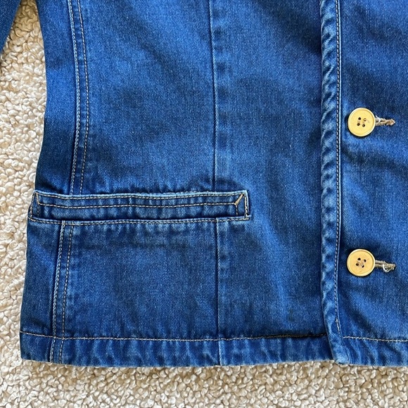 Vintage LIZWEAR Soft Denim Jacket with Gold Buttons Size Medium - Picture 12 of 15